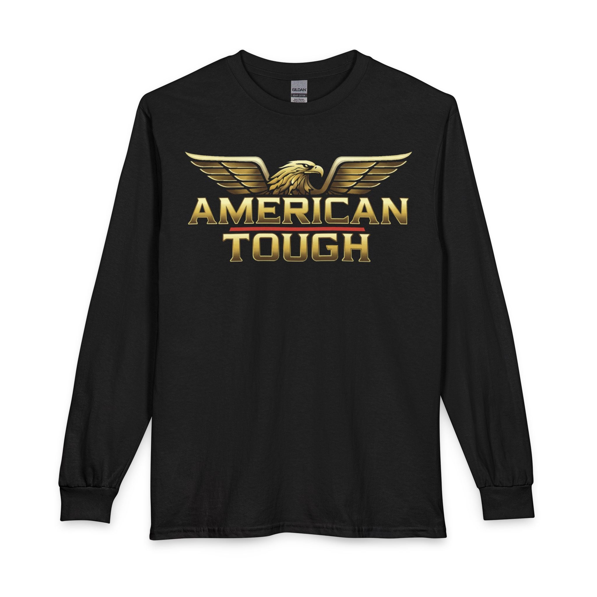 American Tough Long Sleeve Tee — Patriotic Eagle Graphic