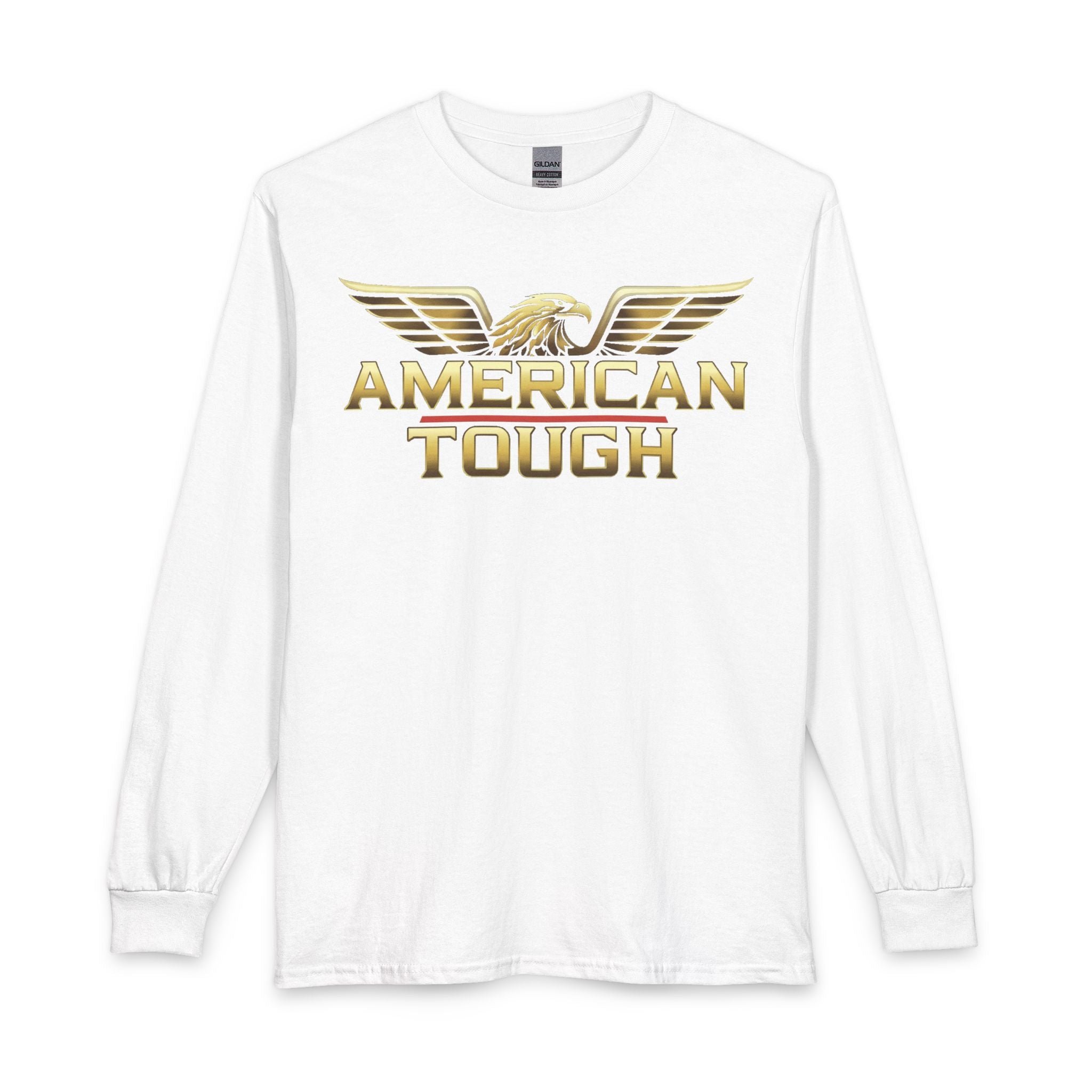 American Tough Long Sleeve Tee — Patriotic Eagle Graphic